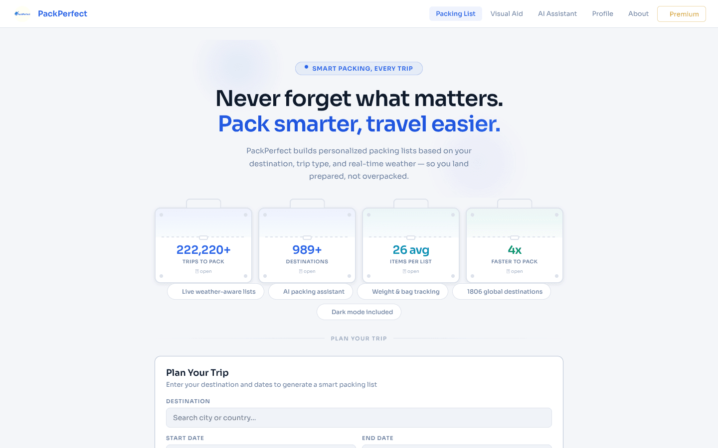 PackPerfect — custom build
